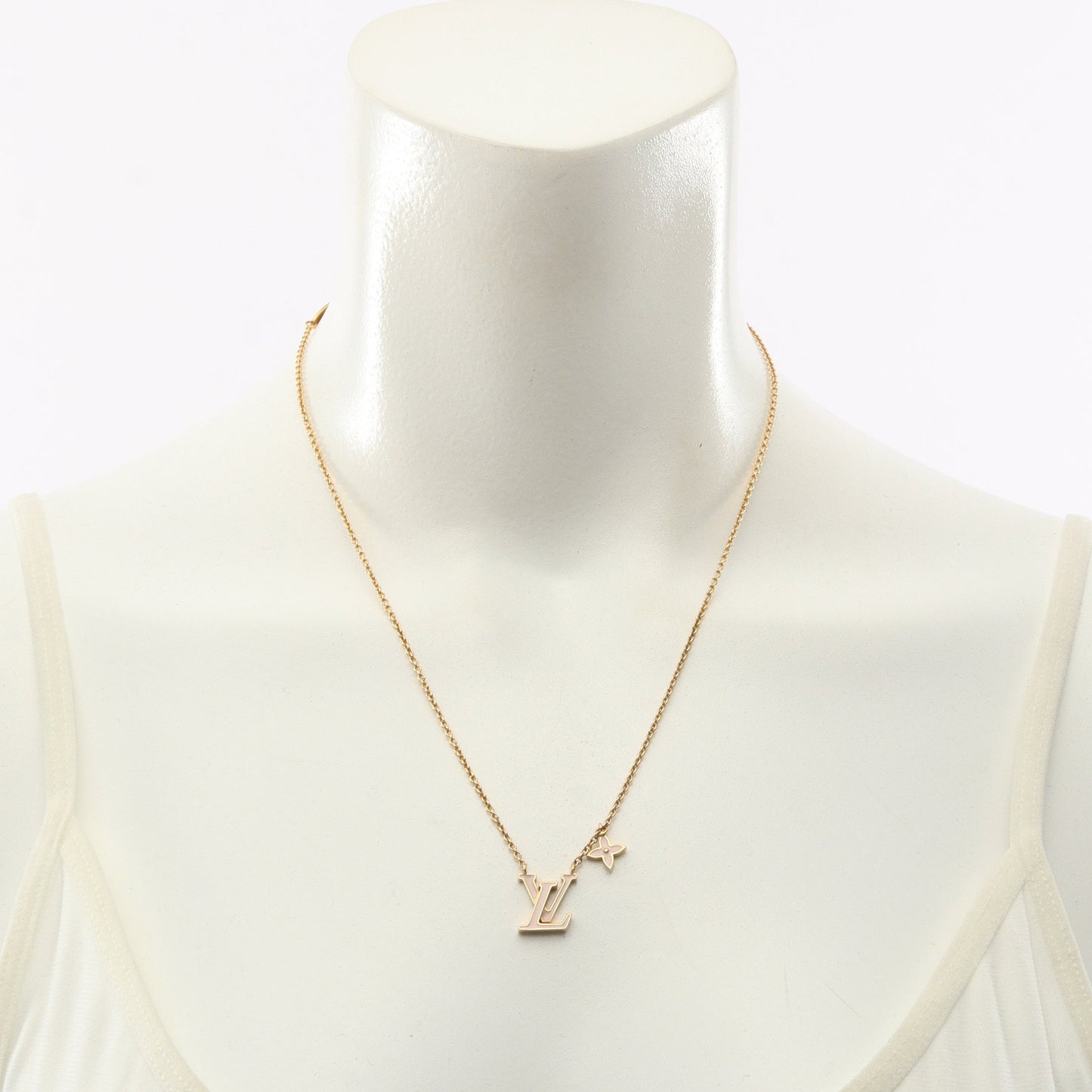 LVアイコニック ネックレス GP エナメル ゴールド ライトピンク ルイヴィトン アクセサリー LOUIS VUITTON