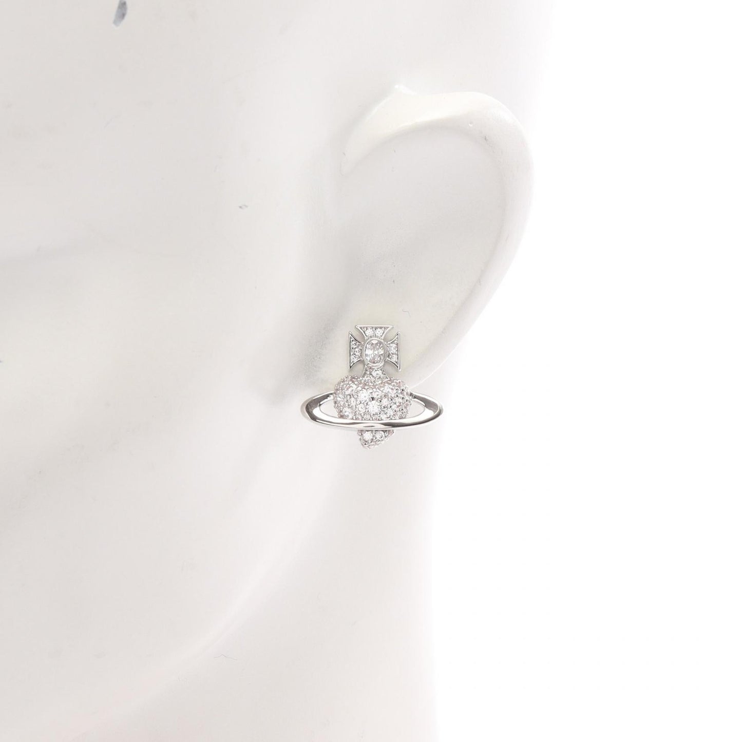 AGNATHA ピアス ラインストーン シルバー クリア ヴィヴィアンウエストウッド アクセサリー Vivienne Westwood