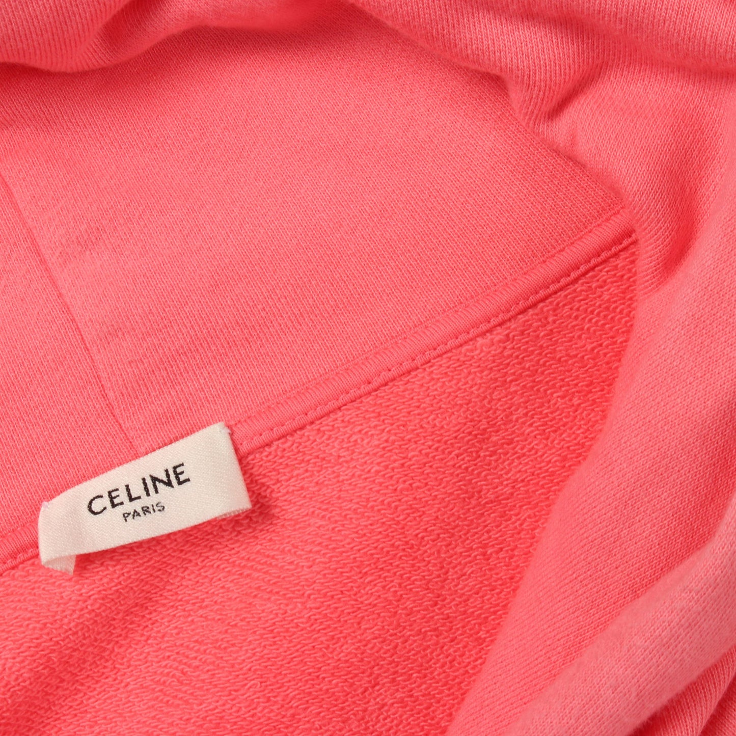 ロゴプリント プルオーバーパーカー コットン ピンク セリーヌ トップス CELINE