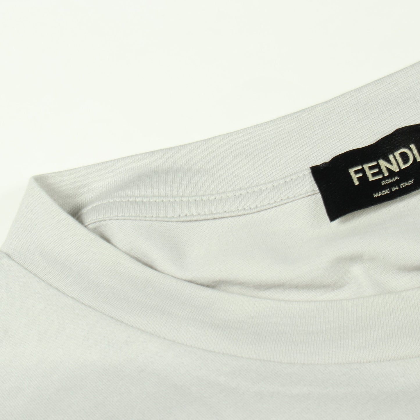 FFモチーフ ズッカ柄 半袖Tシャツ コットン ライトグレー グレー フェンディ トップス FENDI
