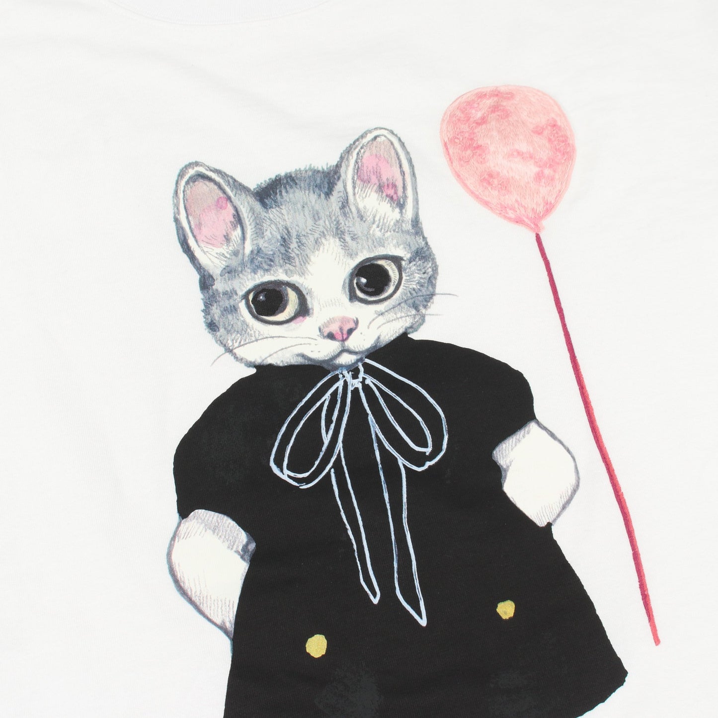 GUCCI × ヒグチユウコ 日本限定 ネコ スパンコール 半袖Tシャツ コットン ホワイト グッチ トップス GUCCI