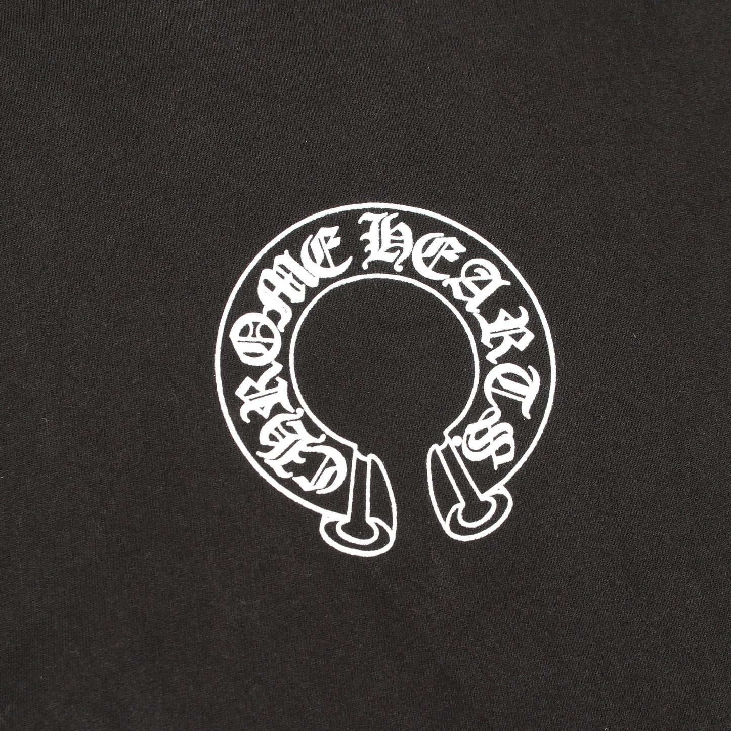 ホースシュー アームフローラルプリント プルオーバーパーカー コットン ブラック クロムハーツ トップス Chrome Hearts
