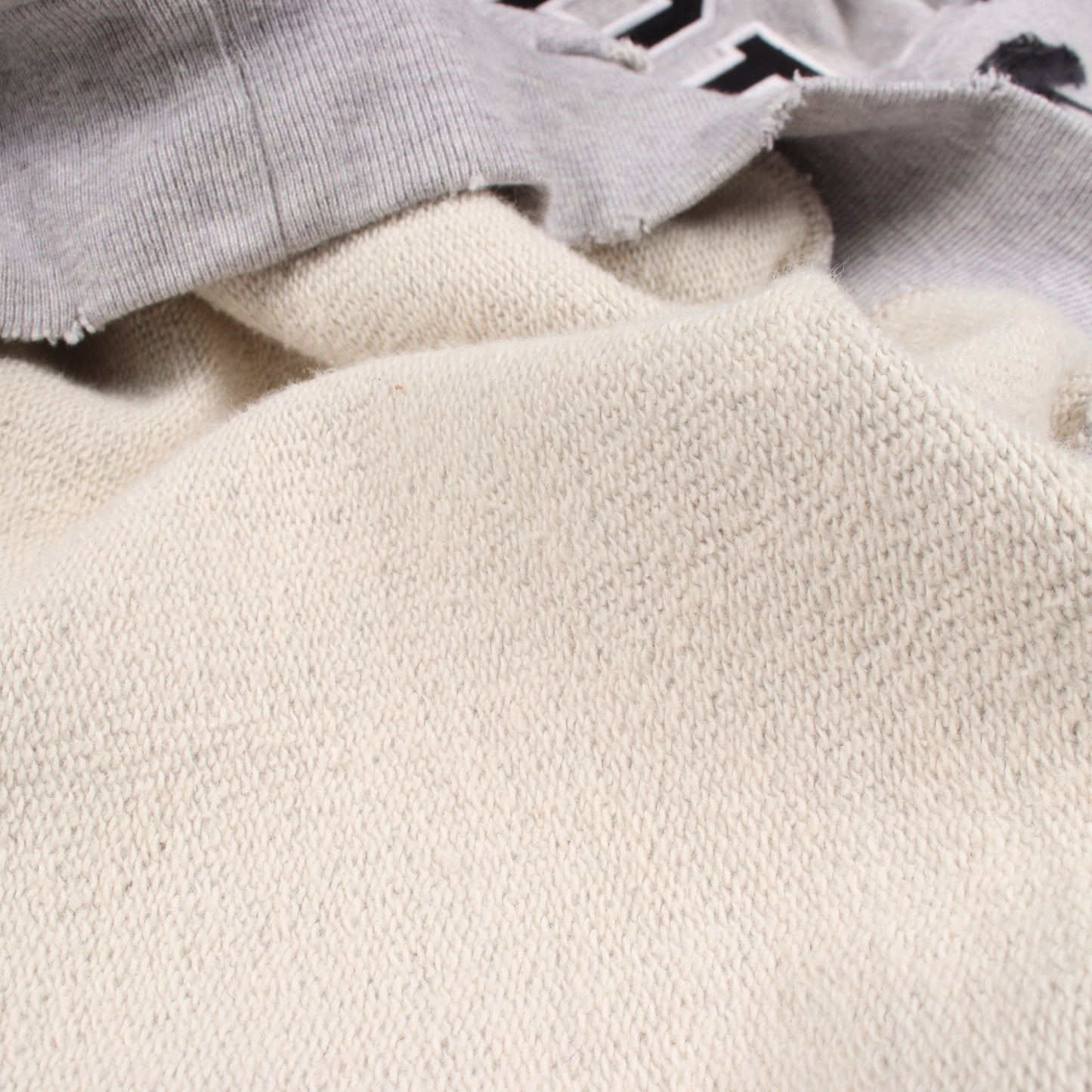 ROUND HOODIE ユーズド加工 ダメージ加工 プルオーバーパーカー コットン グレー バレンシアガ トップス BALENCIAGA