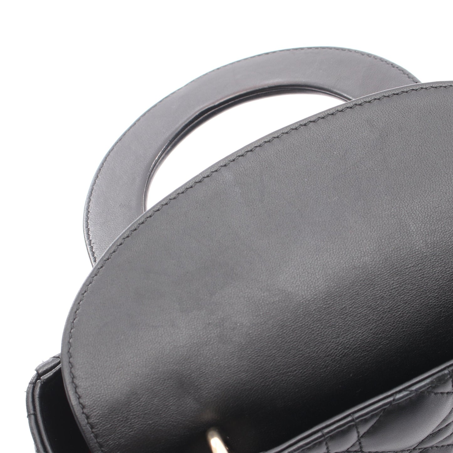 LADY DIOR MY ABCDIOR レディディオール スモール カナージュ 2WAY ハンドバッグ レザー ブラック クリスチャンディオール バッグ Christian Dior