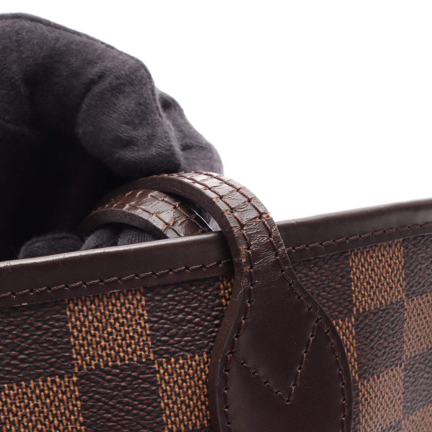 ネヴァーフルMM ダミエエベヌ ショルダーバッグ トートバッグ PVC レザー ブラウン ルイヴィトン バッグ LOUIS VUITTON