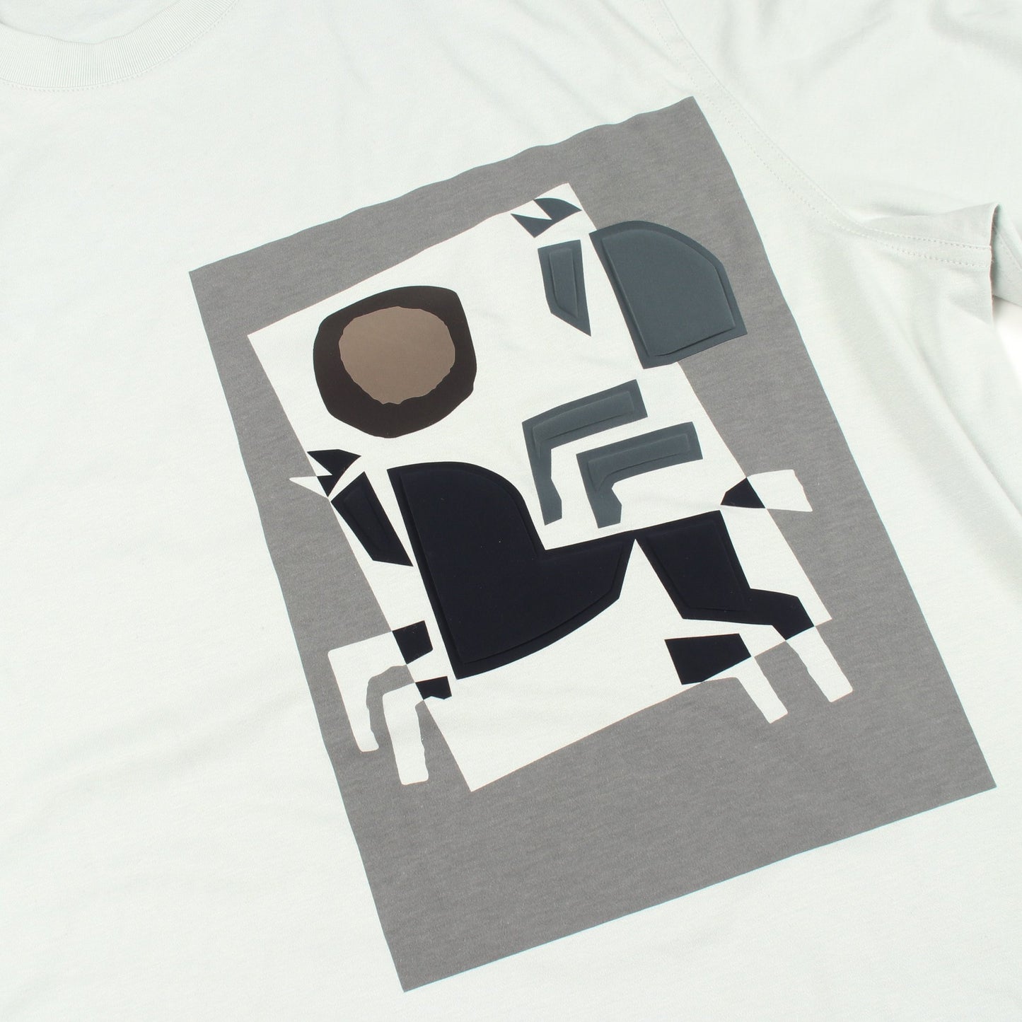 VELKY LOV クルーネック 半袖Tシャツ コットン ブルーグレー グレー マルチカラー エルメス トップス HERMES
