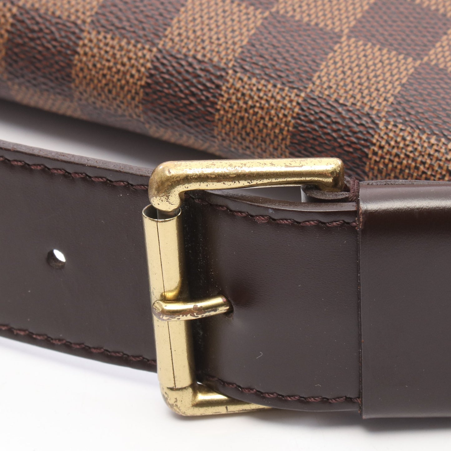 バスティーユ ダミエエベヌ ショルダーバッグ PVC レザー ブラウン ルイヴィトン バッグ LOUIS VUITTON