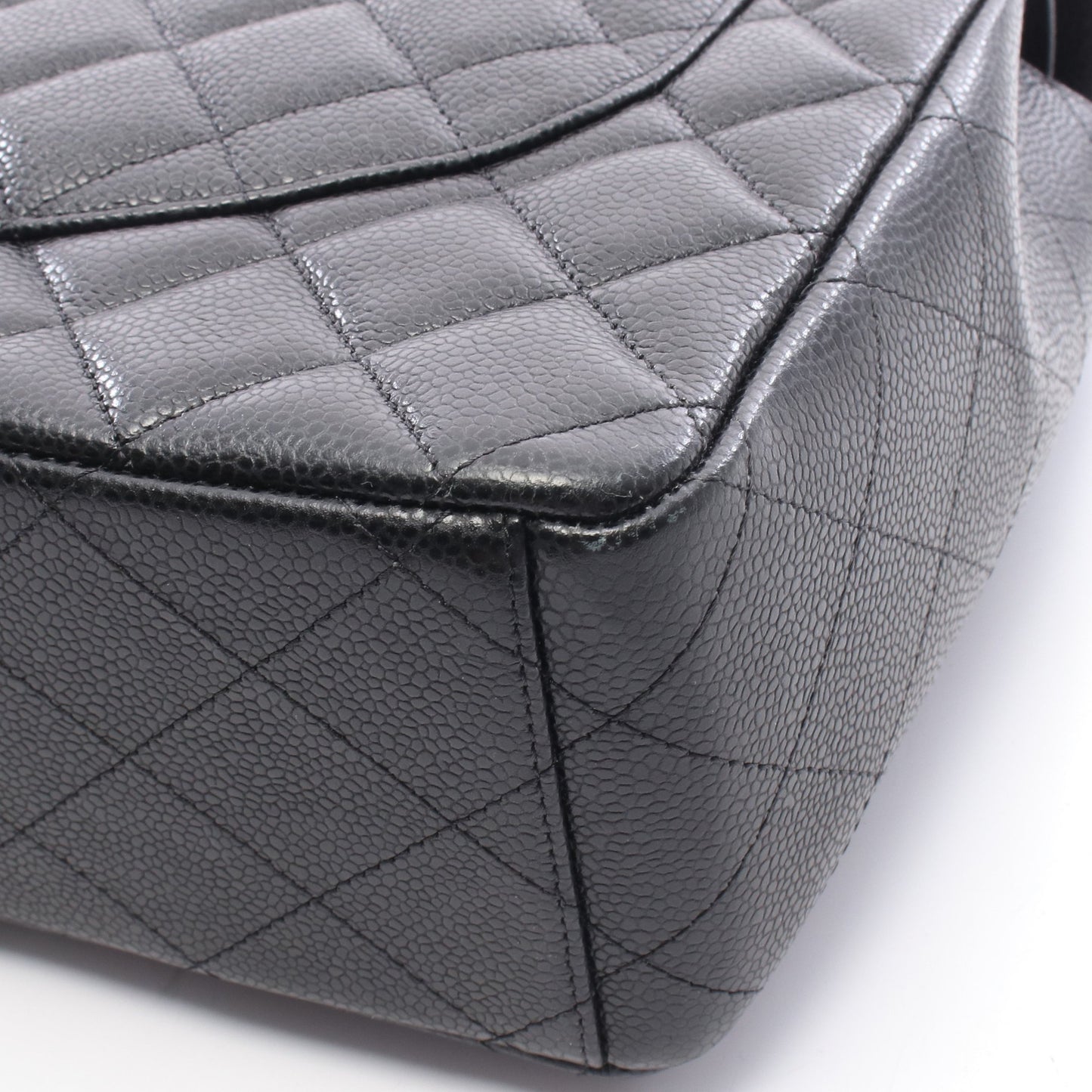 デカマトラッセ34 Wチェーンショルダーバッグ キャビアスキン ブラック シルバー金具 シャネル バッグ CHANEL