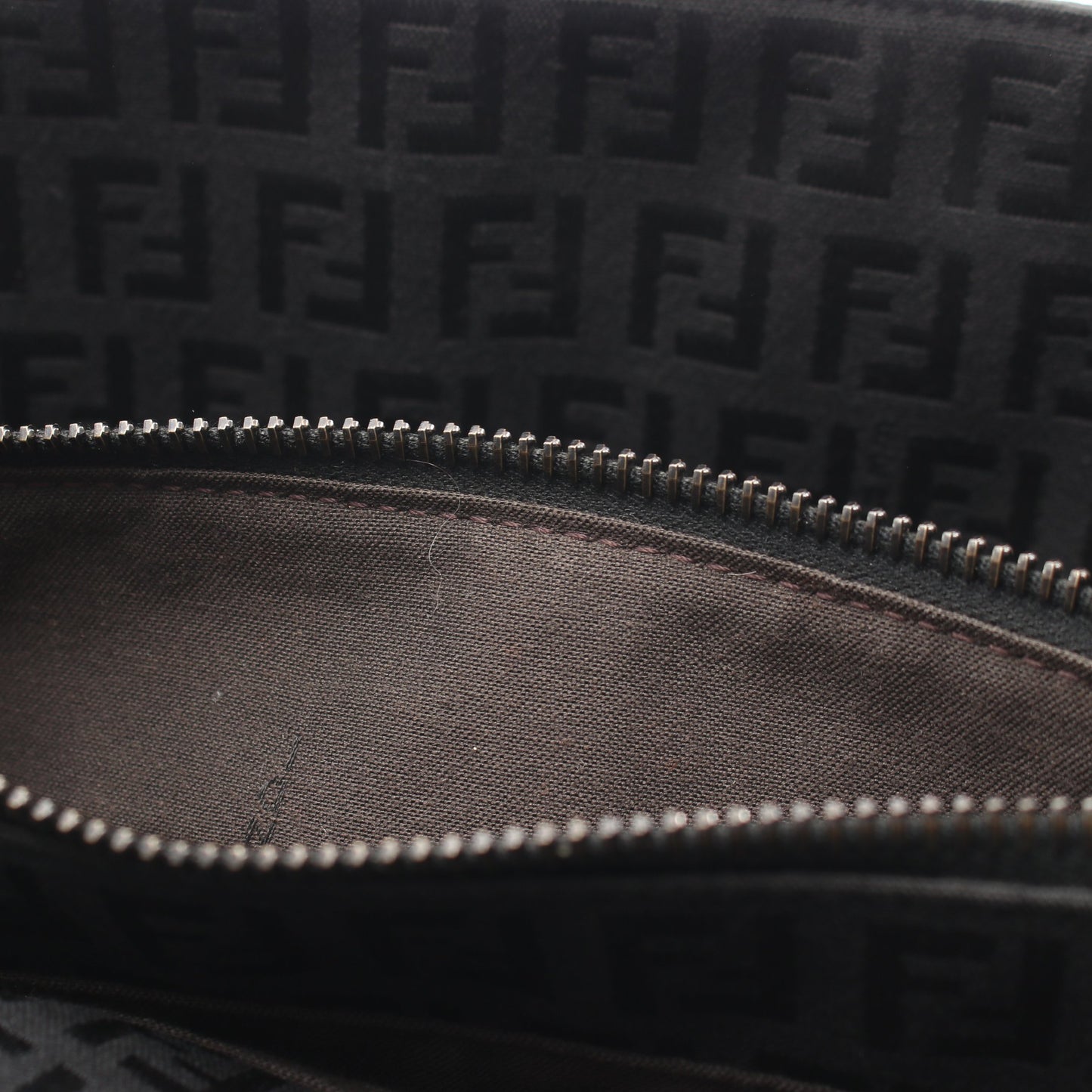 ズッキーノ ハンドバッグ トートバッグ キャンバス レザー ブラック フェンディ バッグ FENDI