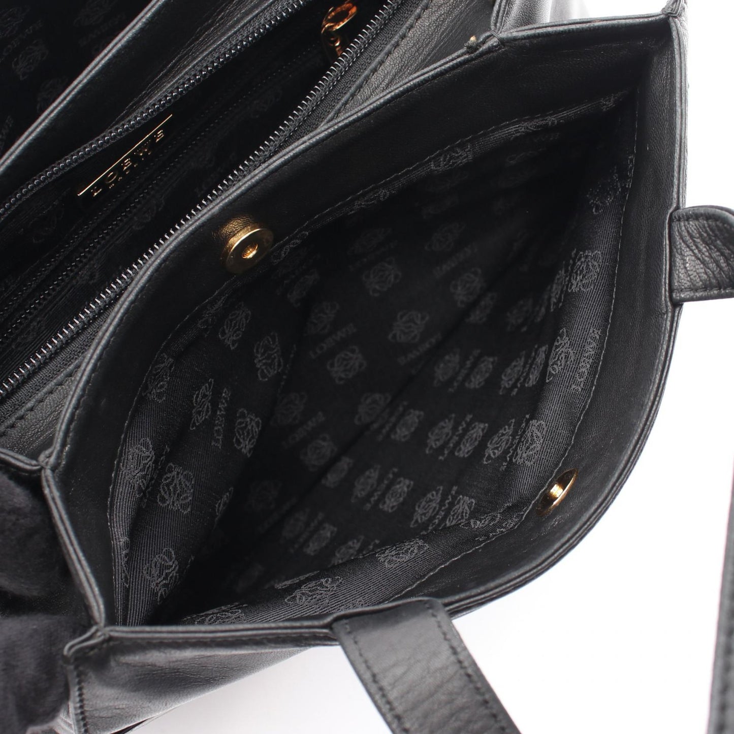 アナグラム 2WAY ハンドバッグ レザー ブラック ロエベ バッグ LOEWE