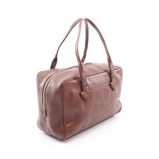 ヘリテージ ミニボストンバッグ レザー ブラウン ロエベ バッグ LOEWE