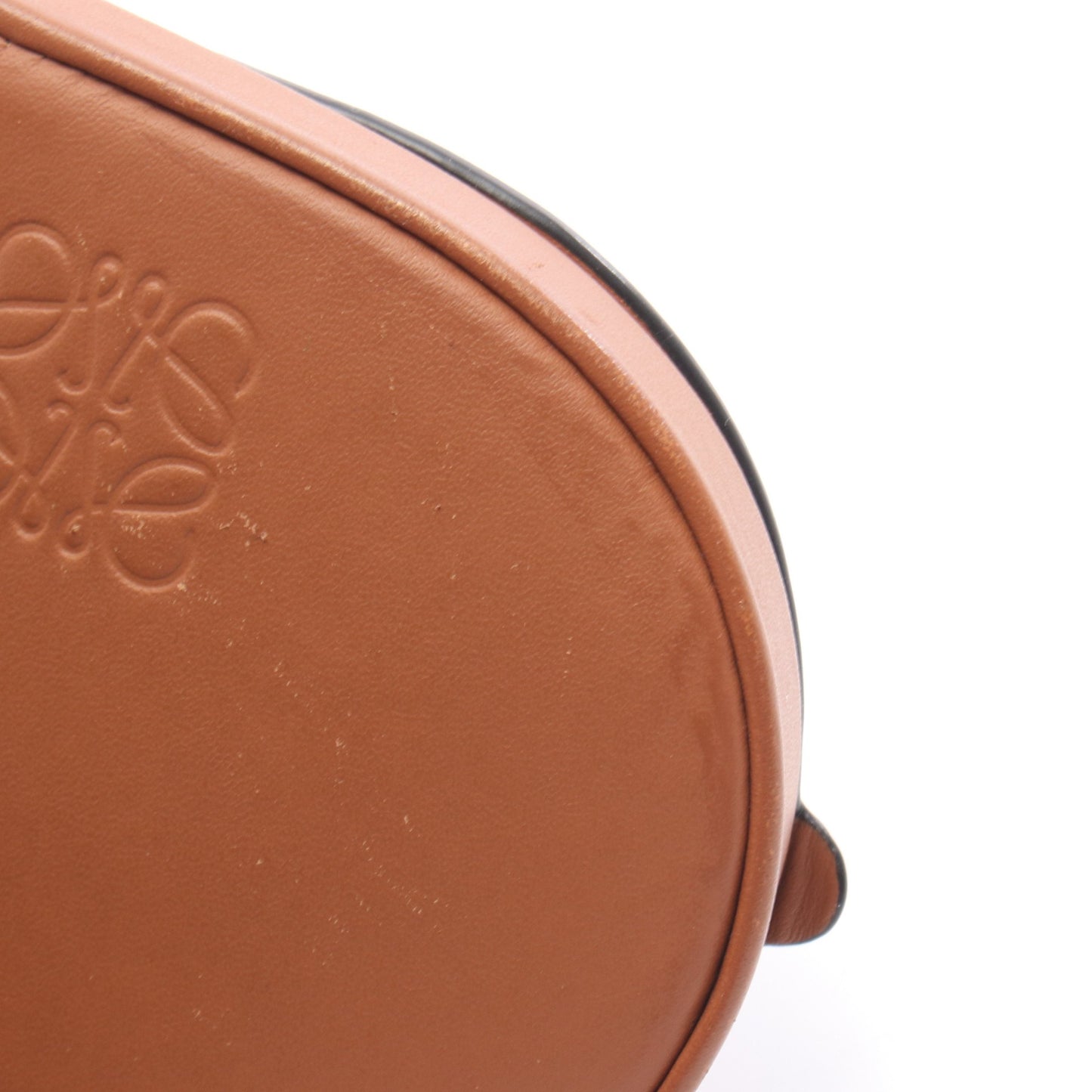 アナグラム ヒールポーチ ミニ ショルダーバッグ レザー ブラウン ロエベ バッグ LOEWE