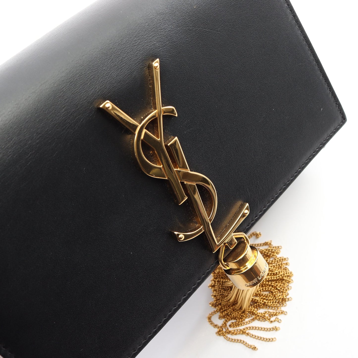 ケイト モノグラム チェーンショルダーバッグ レザー ブラック サンローランパリ バッグ SAINT LAURENT PARIS