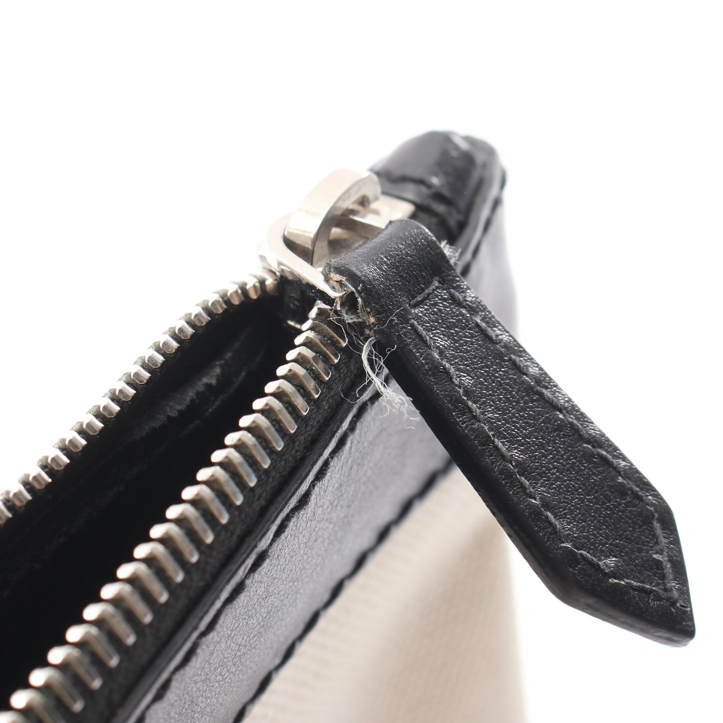 ネイビークリップ M クラッチバッグ キャンバス レザー アイボリー ブラック バレンシアガ バッグ BALENCIAGA
