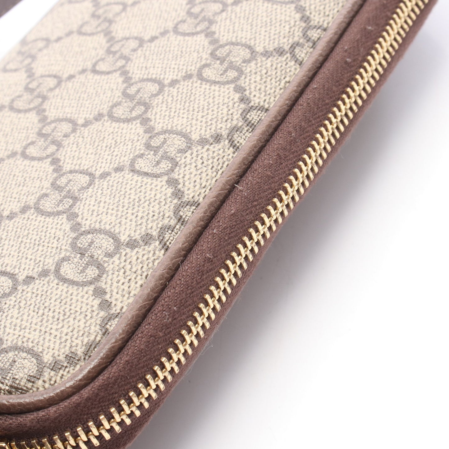 オフィディア GGスプリーム シェリーライン ショルダーバッグ PVC レザー ベージュ ダークブラウン グッチ バッグ GUCCI
