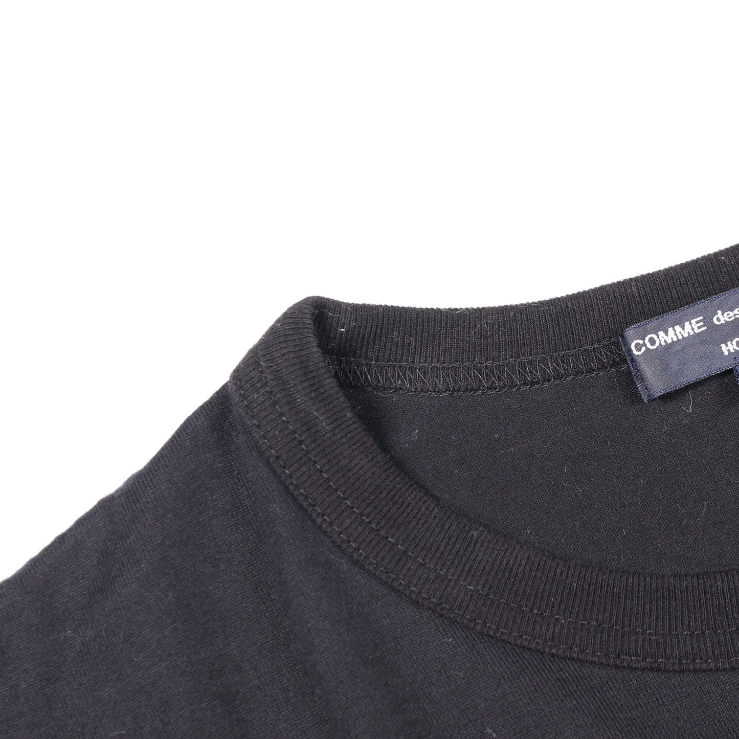 ロゴ クルーネック 半袖Tシャツ コットン ブラック コムデギャルソンオム