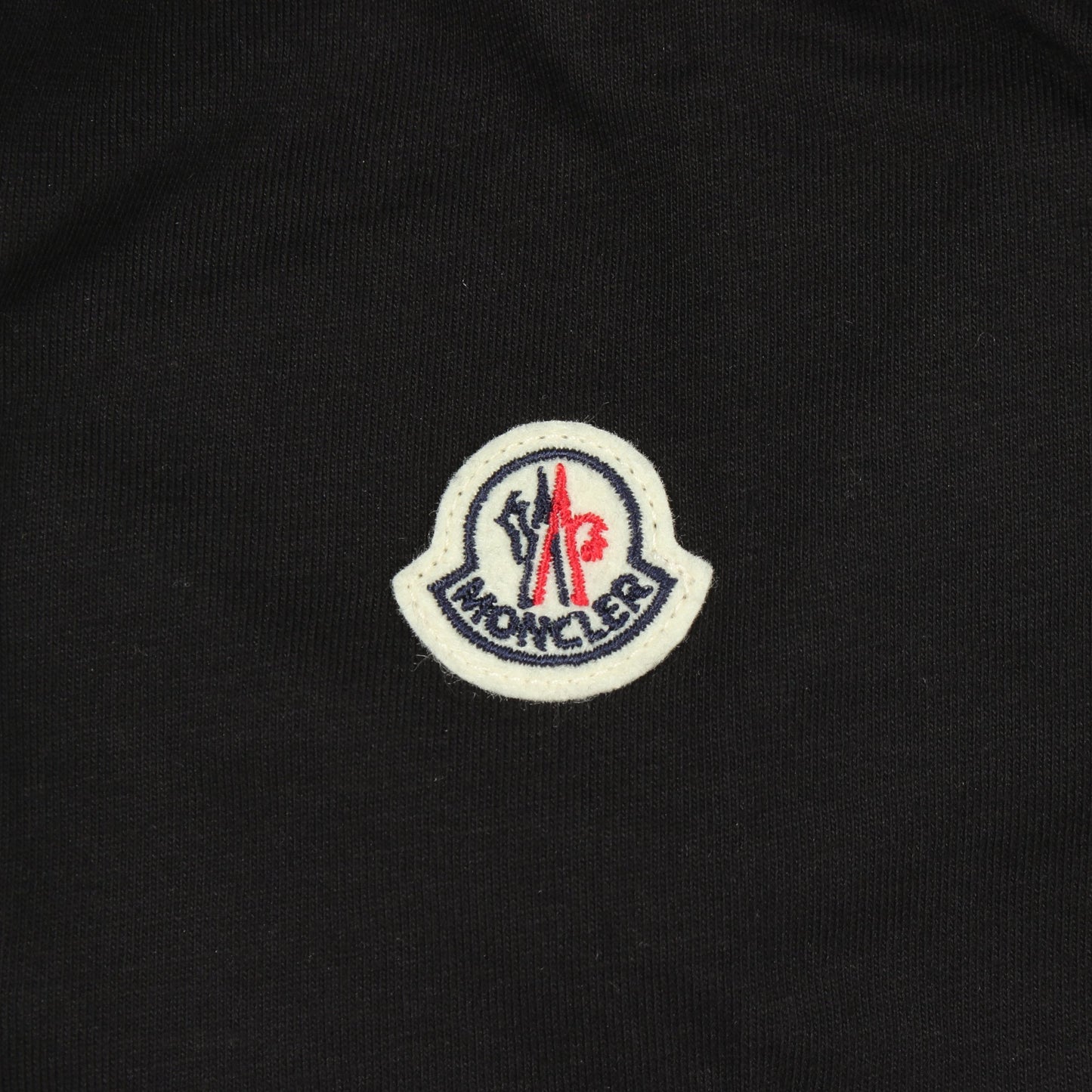 SS T-SHIRT ロゴ刺繍 クルーネック 半袖Tシャツ コットン ブラック モンクレール トップス MONCLER
