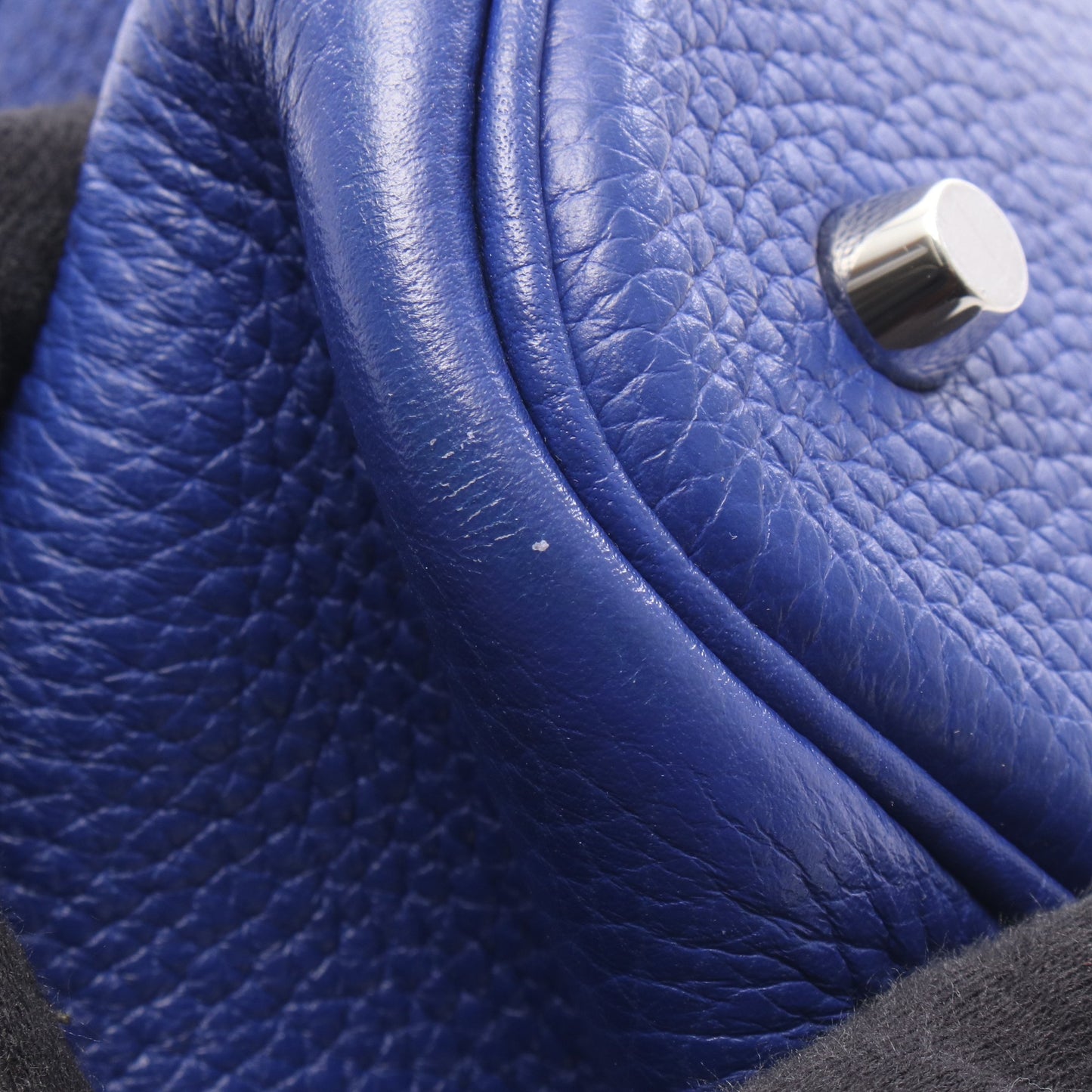 ピコタンロックMM ブルーロワイヤル ハンドバッグ トリヨンクレマンス ブルー シルバー金具 A刻印 エルメス バッグ HERMES