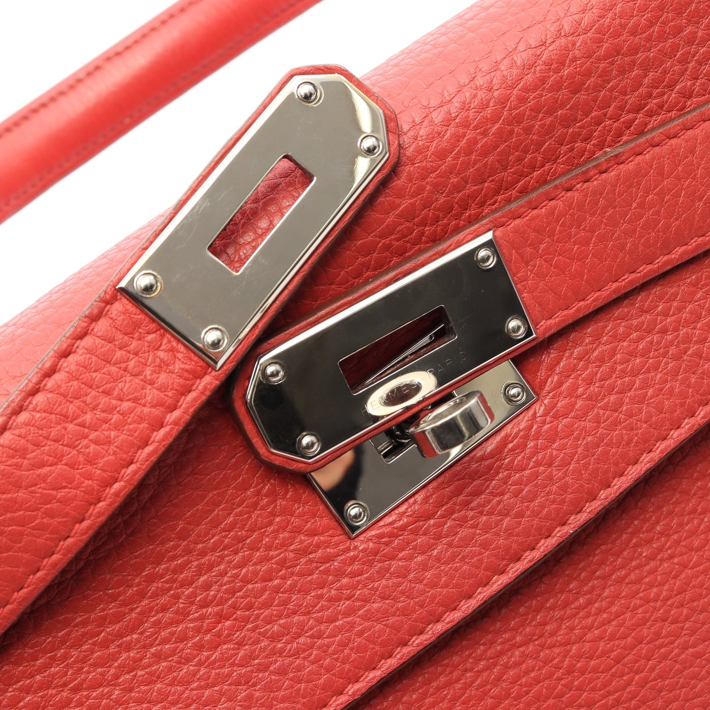 ショルダーケリー ワンショルダーバッグ トリヨンクレマンス ピンクレッド シルバー金具 □M刻印 エルメス バッグ HERMES