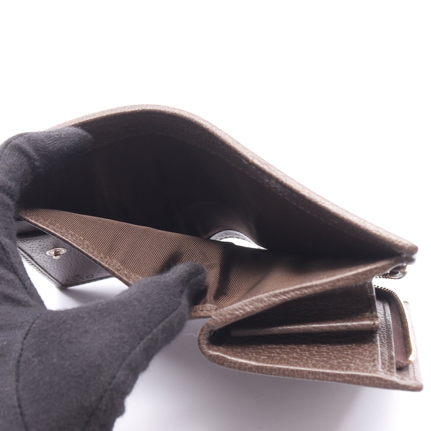 オフィディア スモール ウォレット GGスプリーム 二つ折り財布 PVC レザー ベージュ ダークブラウン マルチカラー グッチ 財布・小物 GUCCI