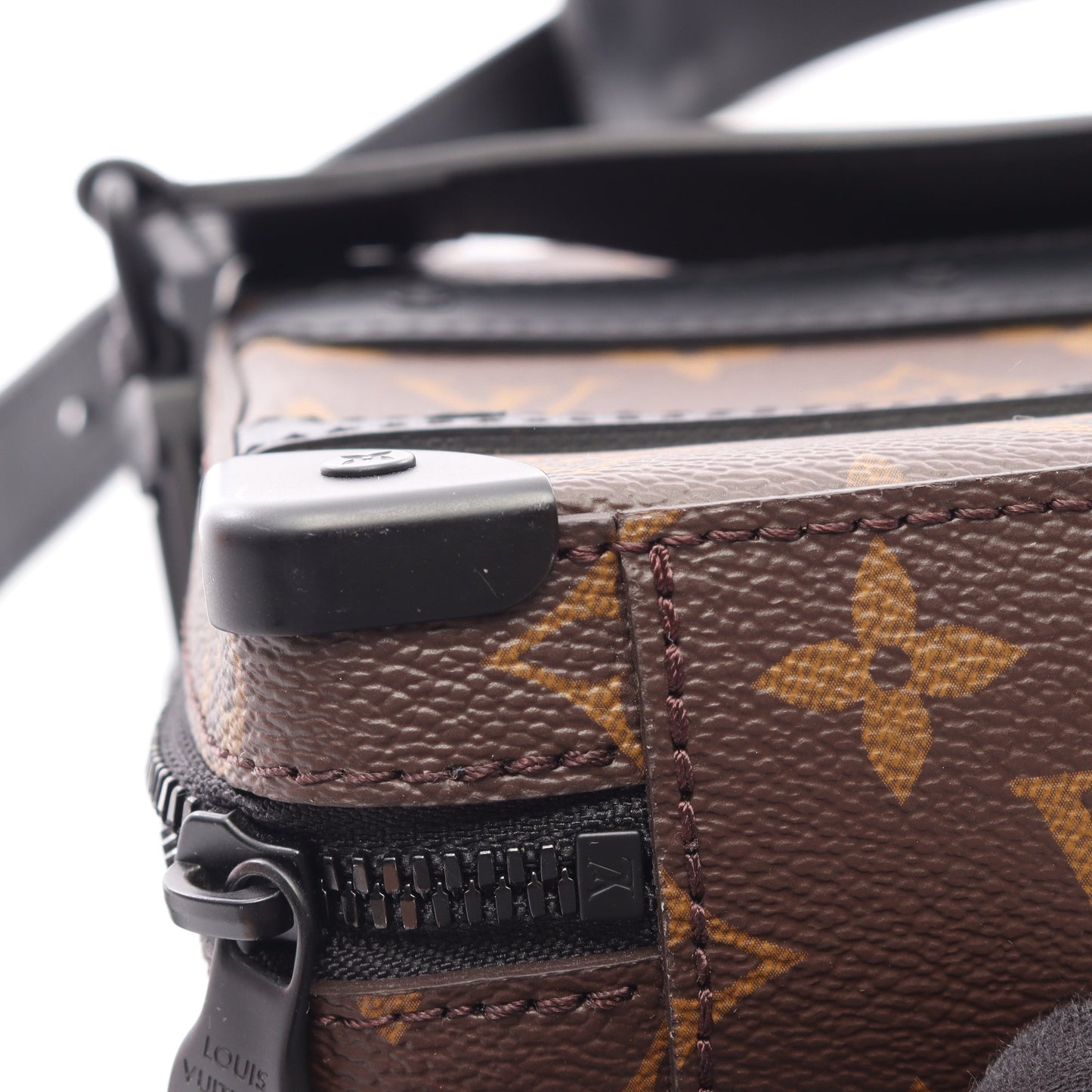ハンドル ソフトトランク モノグラムマカサー 2WAY ハンドバッグ PVC レザー ブラウン ブラック ルイヴィトン バッグ LOUIS VUITTON