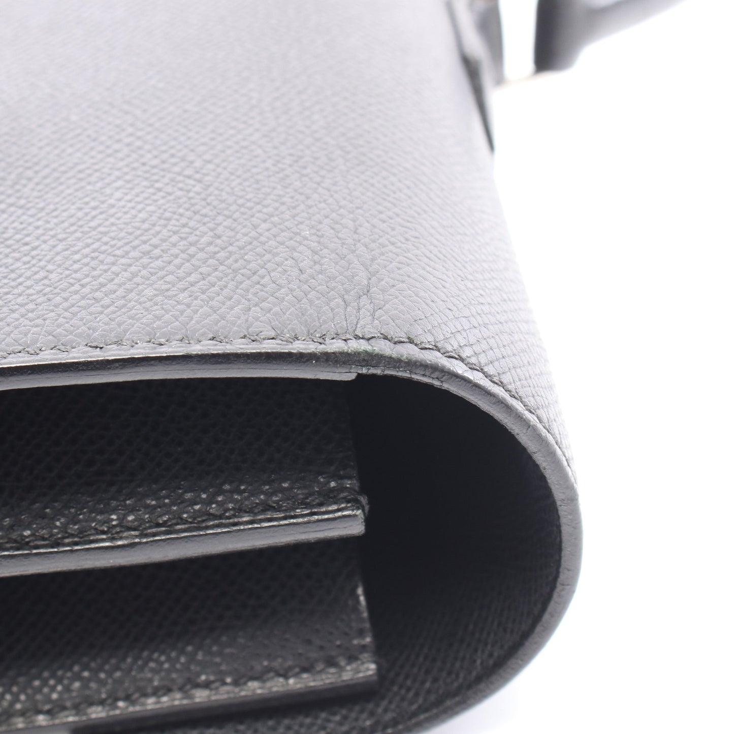 ケリーデペッシュ38 ブリーフケース ビジネスバッグ ヴォーエプソン ブラック シルバー金具 □J刻印 エルメス バッグ HERMES