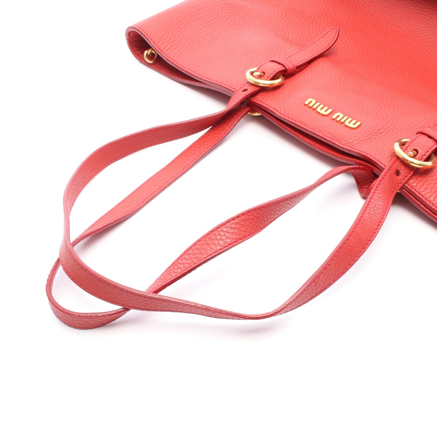 VIT.DAINO 2WAY ショルダーバッグ トートバッグ レザー レッド ミュウミュウ バッグ miu miu