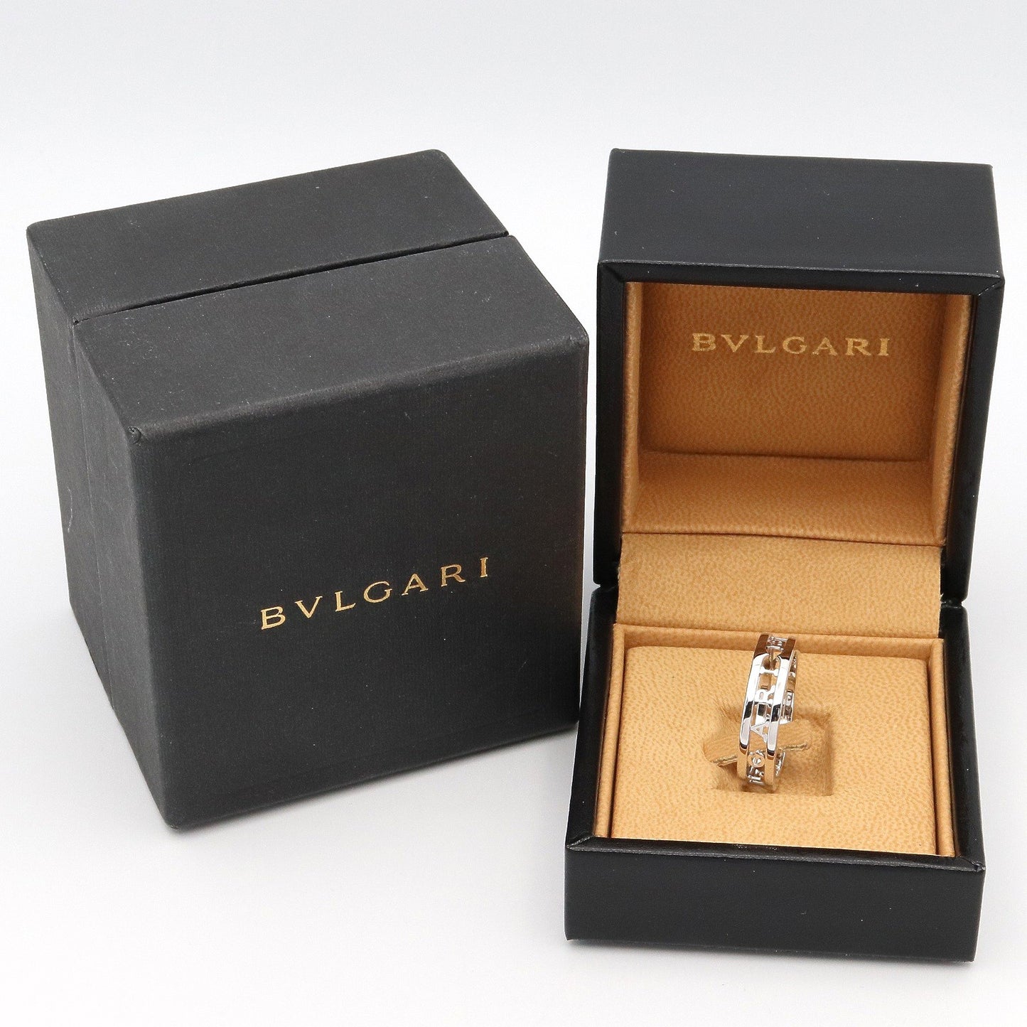 B-zero1 オープンロゴ スパイラル リング リング 指輪 K18WG シルバー ホワイトゴールド ブルガリ アクセサリー BVLGARI