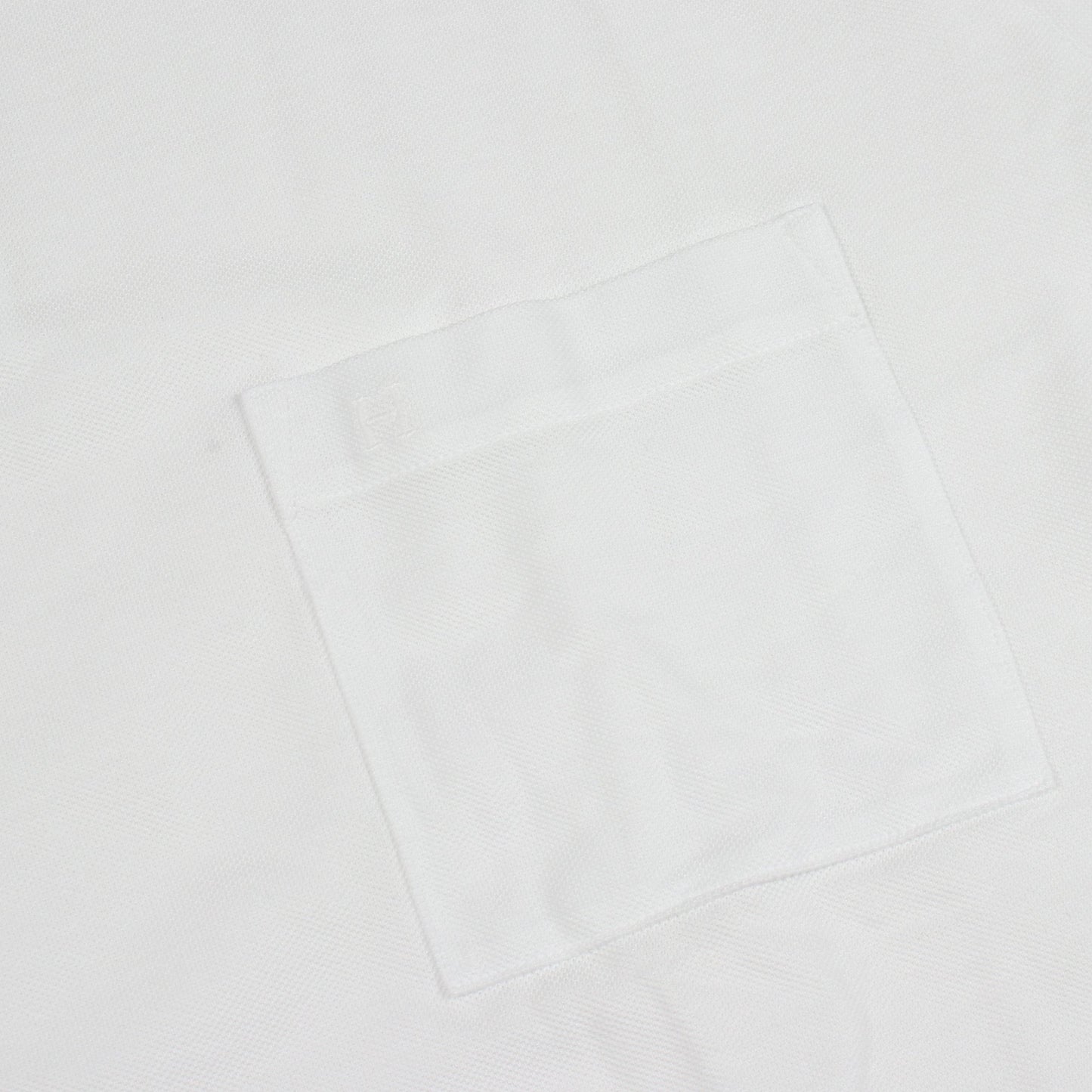H刺繍ポケット 半袖 ポロシャツ コットン ホワイト エルメス トップス HERMES