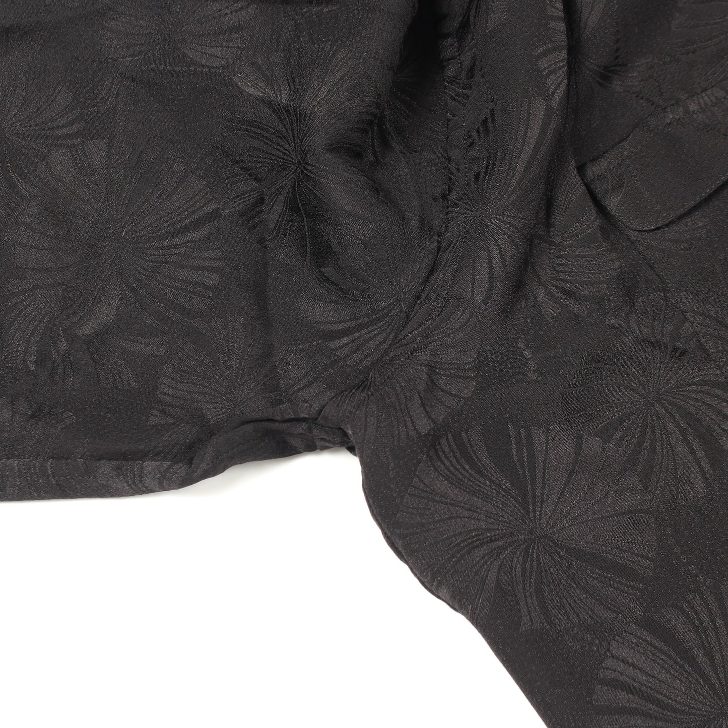 ノーカラー 総柄 シャツ シルク ブラック サンローランパリ トップス SAINT LAURENT PARIS