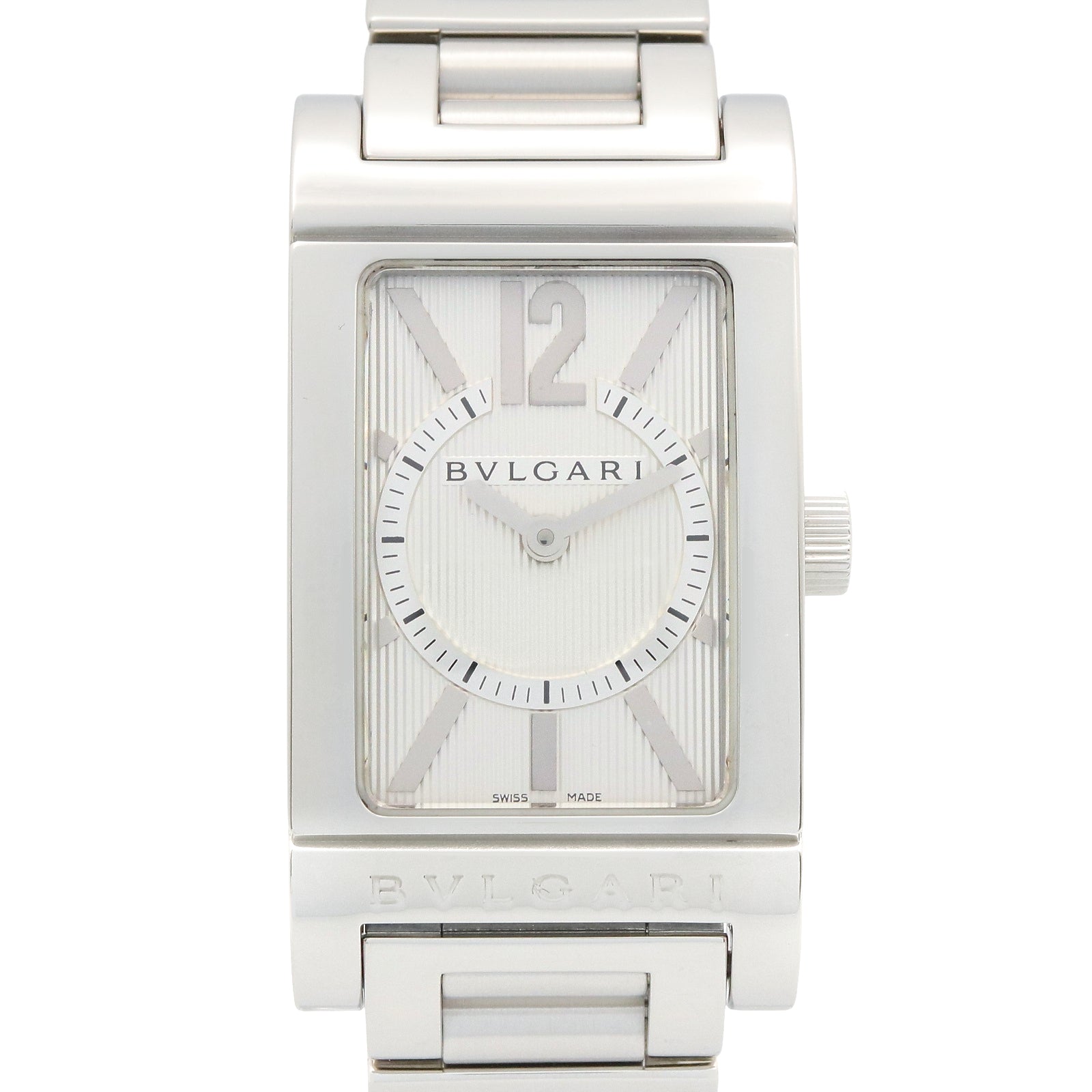 BVLGARI Rettangolo ブルガリ　レッタンロゴ　シルバー　腕時計 レッタンゴロ レディース 腕時計 クオーツ ステンレススチール 時計