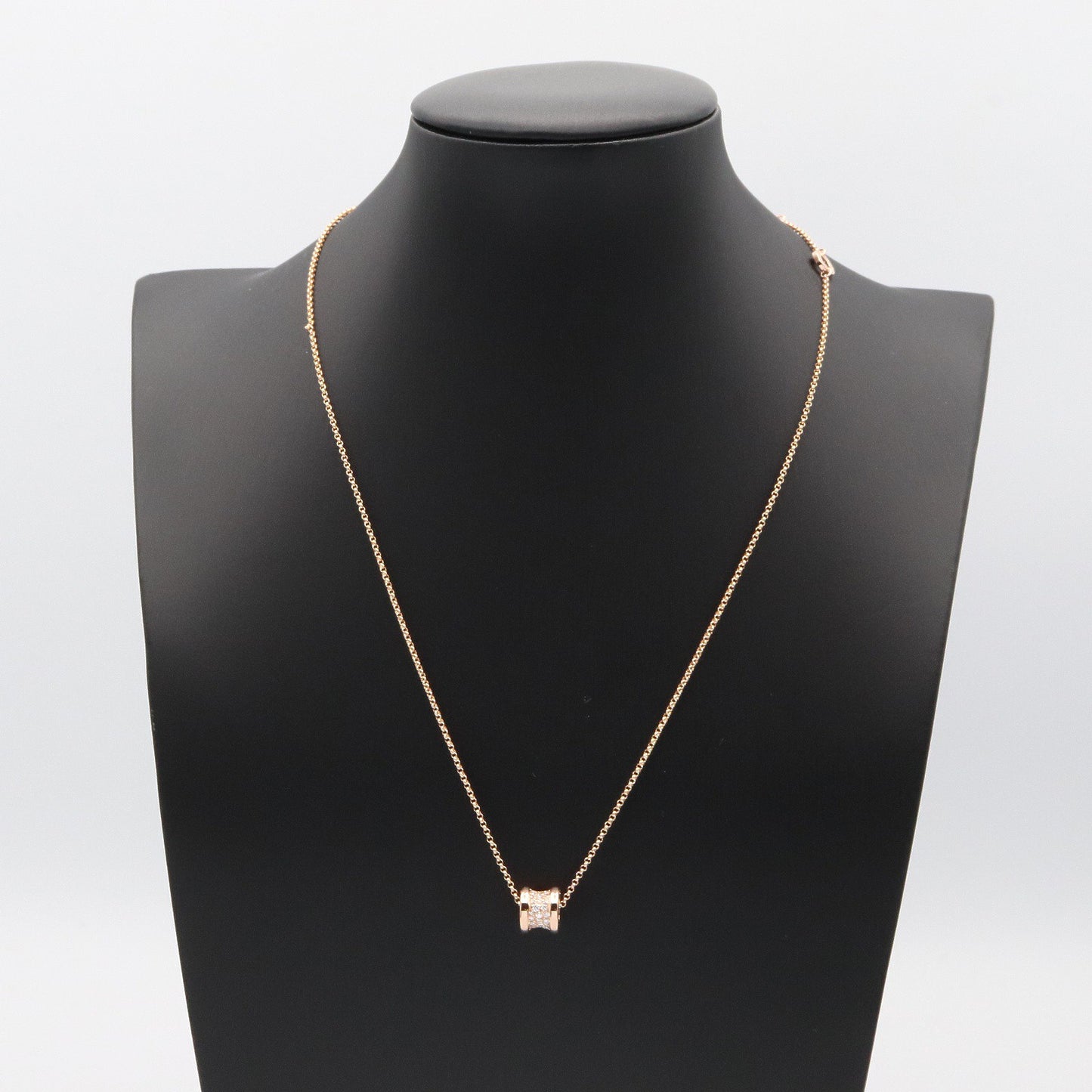 B-zero1 ネックレス ダイヤ ネックレス K18PG ダイヤモンド クリア ピンクゴールド ブルガリ アクセサリー BVLGARI