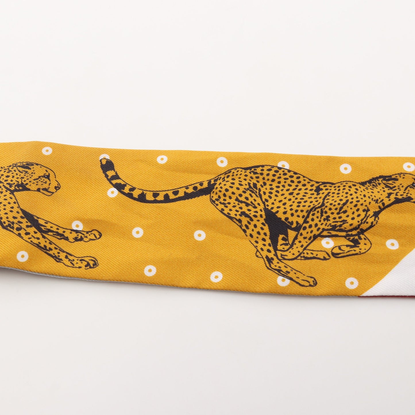 ツイリー GUEPARDS BANDANA リボン スカーフ シルク マルチカラー エルメス