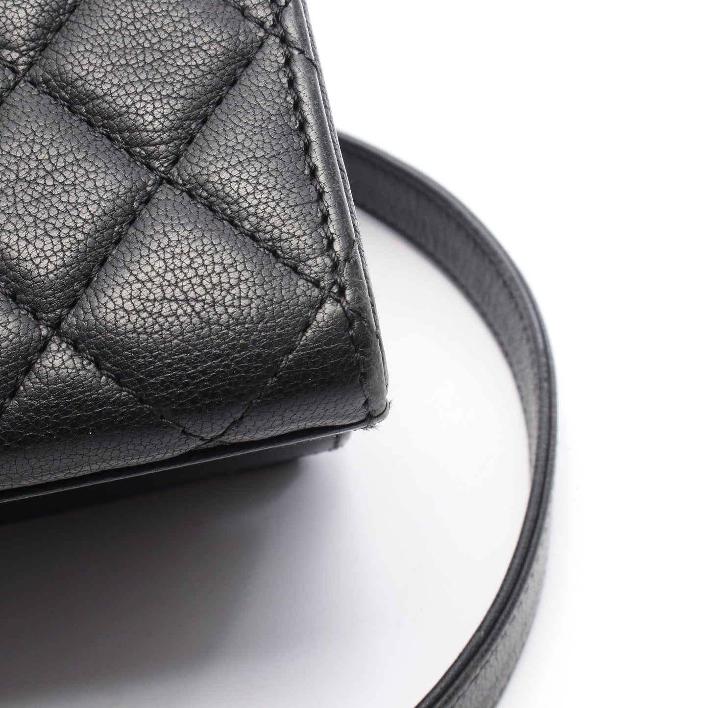 2.55 マトラッセ 2WAY チェーンショルダーバッグ レザー ブラック ゴールド金具 シャネル バッグ CHANEL