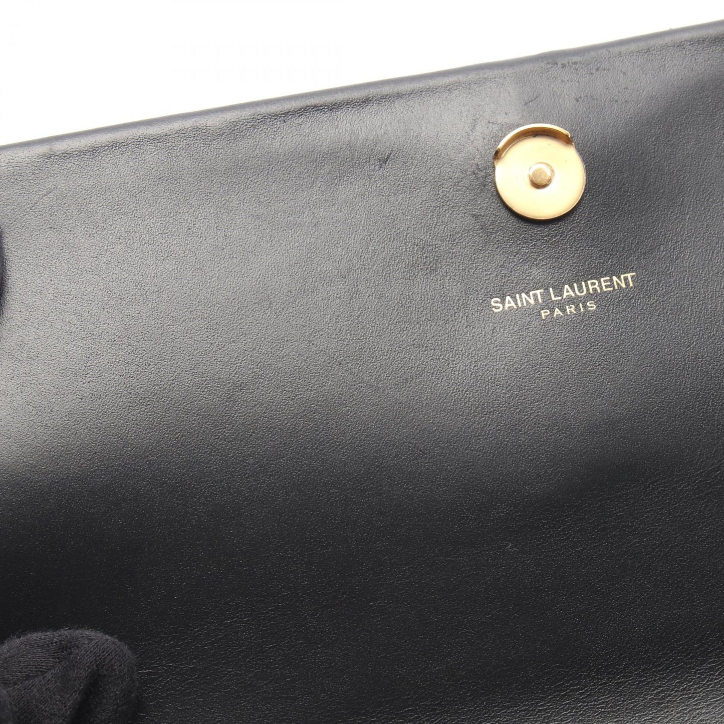 ケイト モノグラム チェーンショルダーバッグ レザー ブラック サンローランパリ バッグ SAINT LAURENT PARIS
