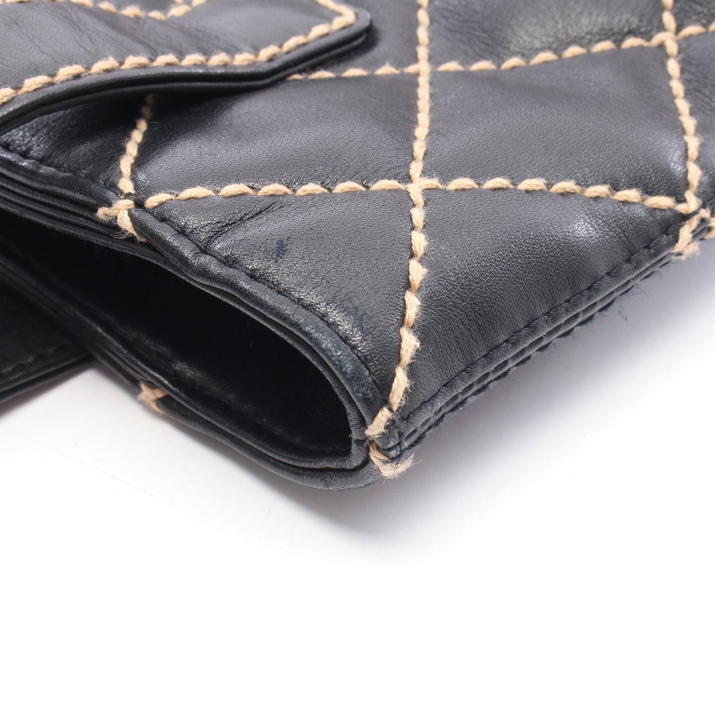 ワイルドステッチ ハンドバッグ トートバッグ レザー ブラック ゴールド金具 シャネル バッグ CHANEL