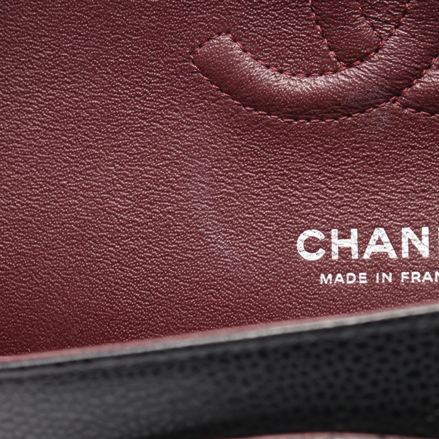 マトラッセ Wフラップ Wチェーンショルダーバッグ キャビアスキン ブラック シルバー金具 シャネル バッグ CHANEL