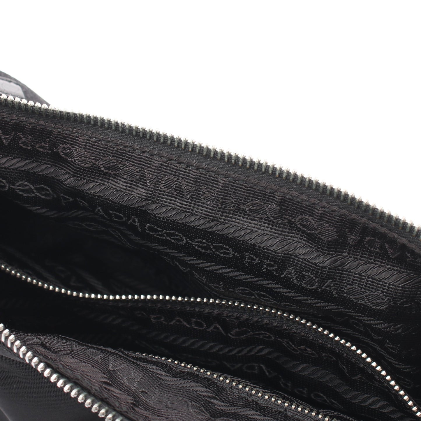 TESSUTO LIGHT ショルダーバッグ ナイロン レザー ブラック プラダ バッグ PRADA