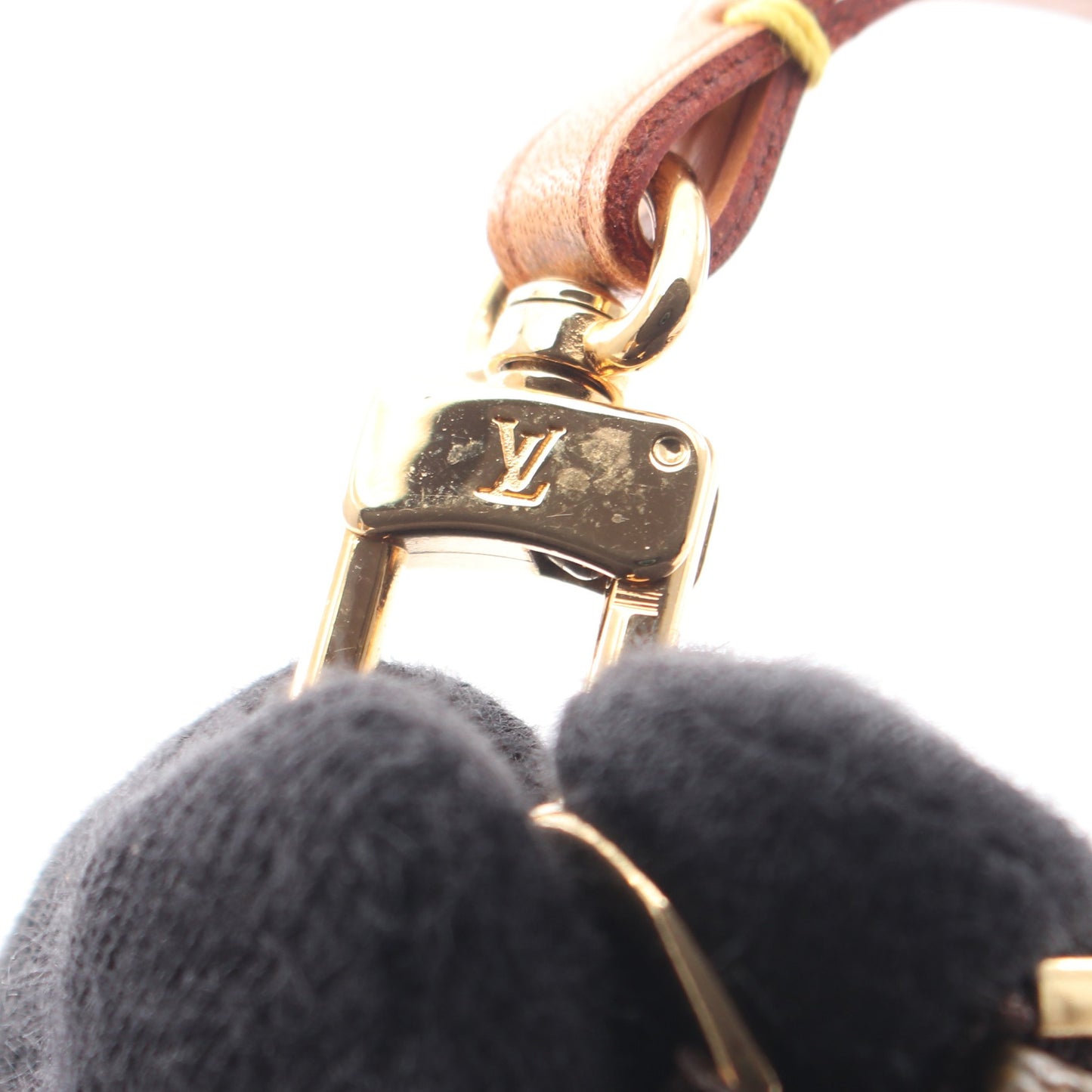 ポシェットアクセソワール モノグラム ハンドバッグ PVC レザー ブラウン ルイヴィトン バッグ LOUIS VUITTON