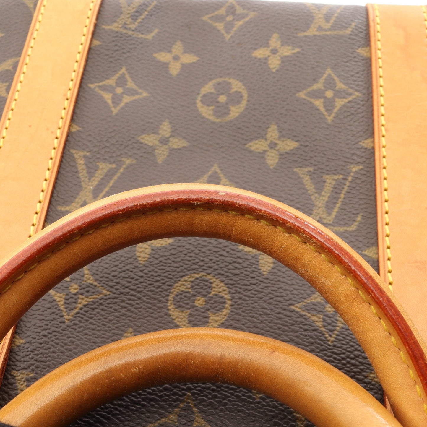 キーポル50 モノグラム ボストンバッグ PVC レザー ブラウン ルイヴィトン バッグ LOUIS VUITTON