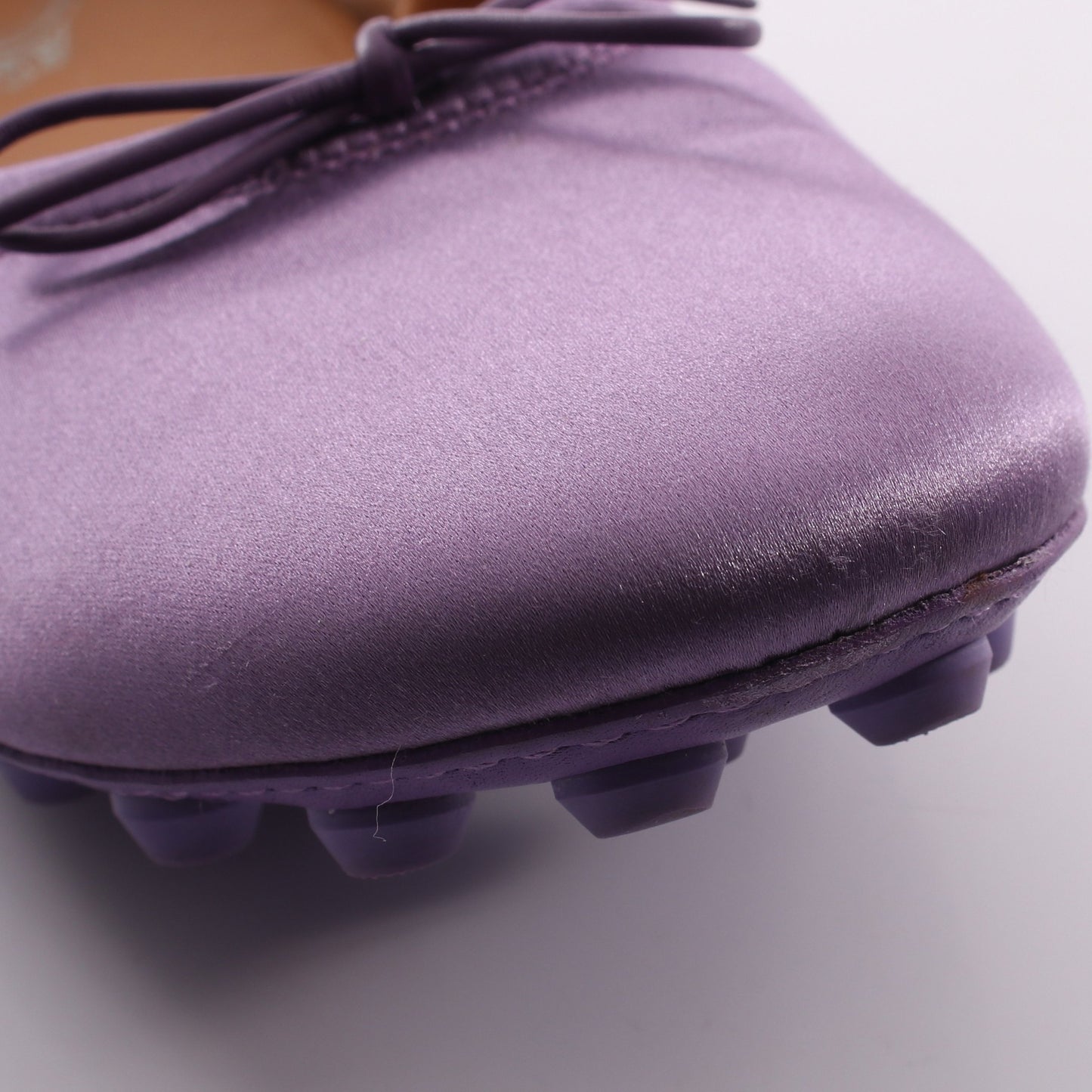 Bubble フラットシューズ サテン パープル トッズ シューズ TOD'S
