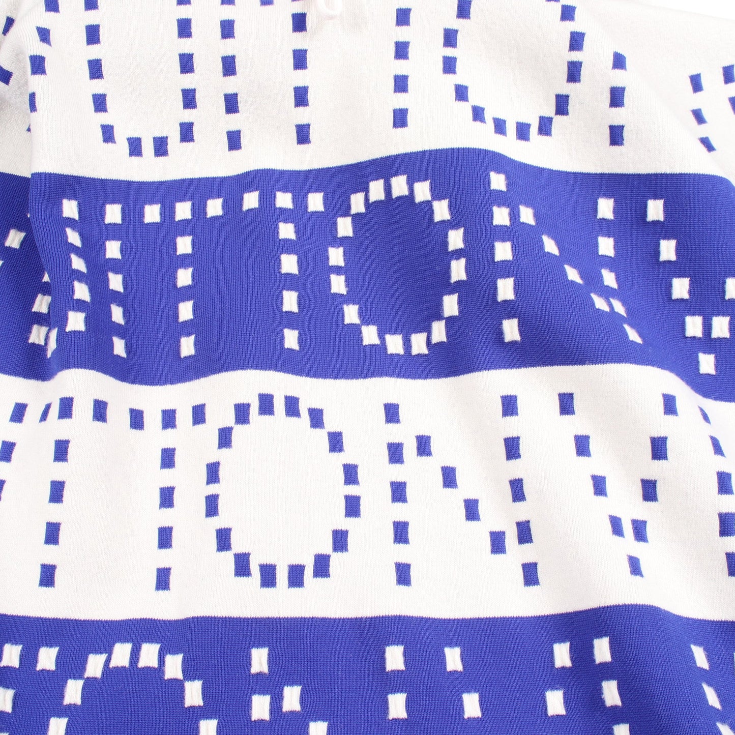 シグネチャー チャンキー ストライプ フーディ プルオーバーパーカー ウール オフホワイト ブルー ルイヴィトン トップス LOUIS VUITTON