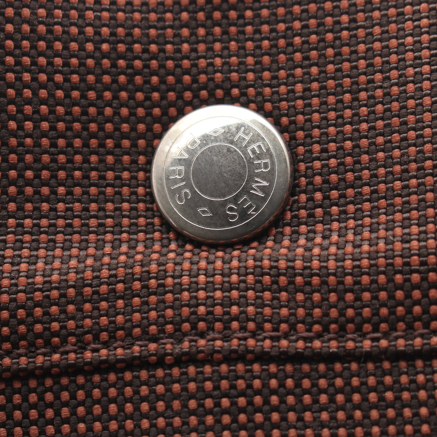 エールライン アドMM バックパック リュックサック ナイロンキャンバス ブラウン シルバー金具 エルメス バッグ HERMES