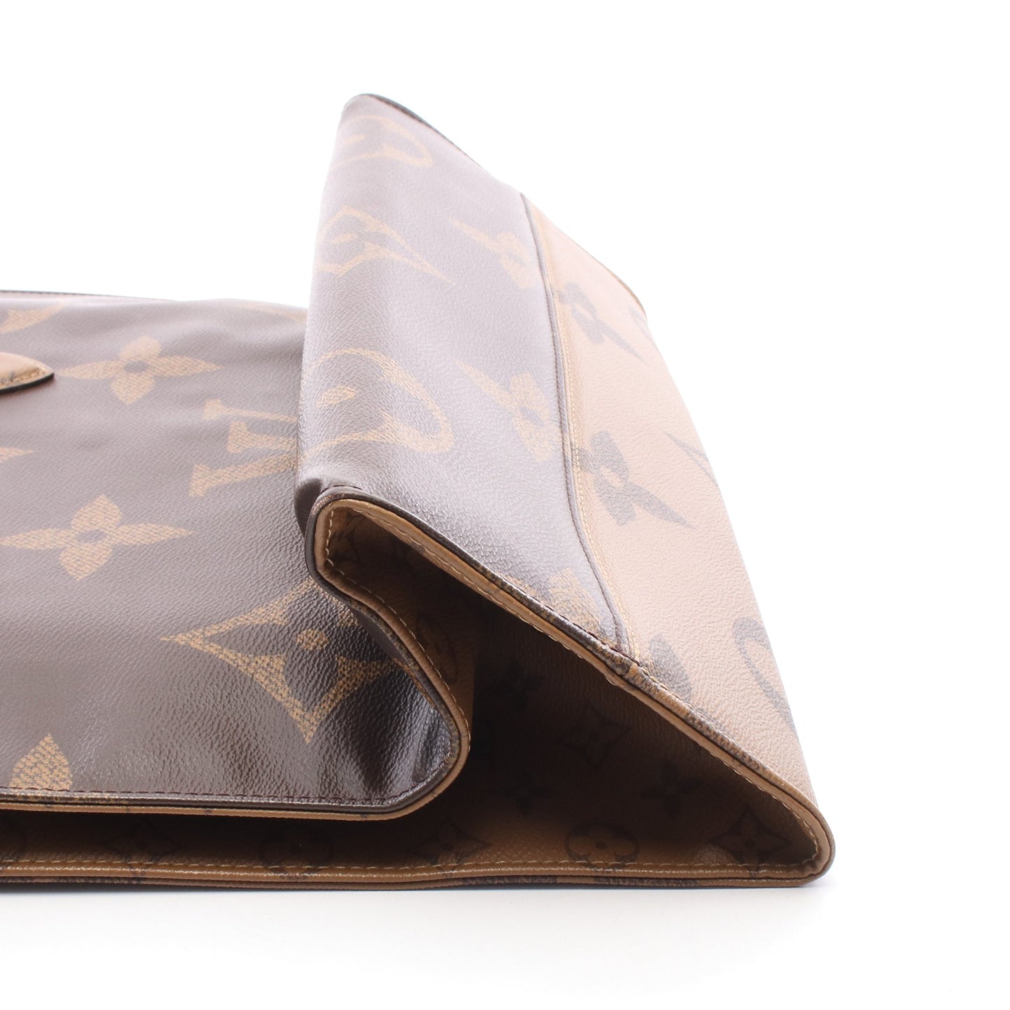 オンザゴーGM モノグラムジャイアント リバース ショルダーバッグ トートバッグ PVC ブラウン ベージュ ルイヴィトン バッグ LOUIS VUITTON