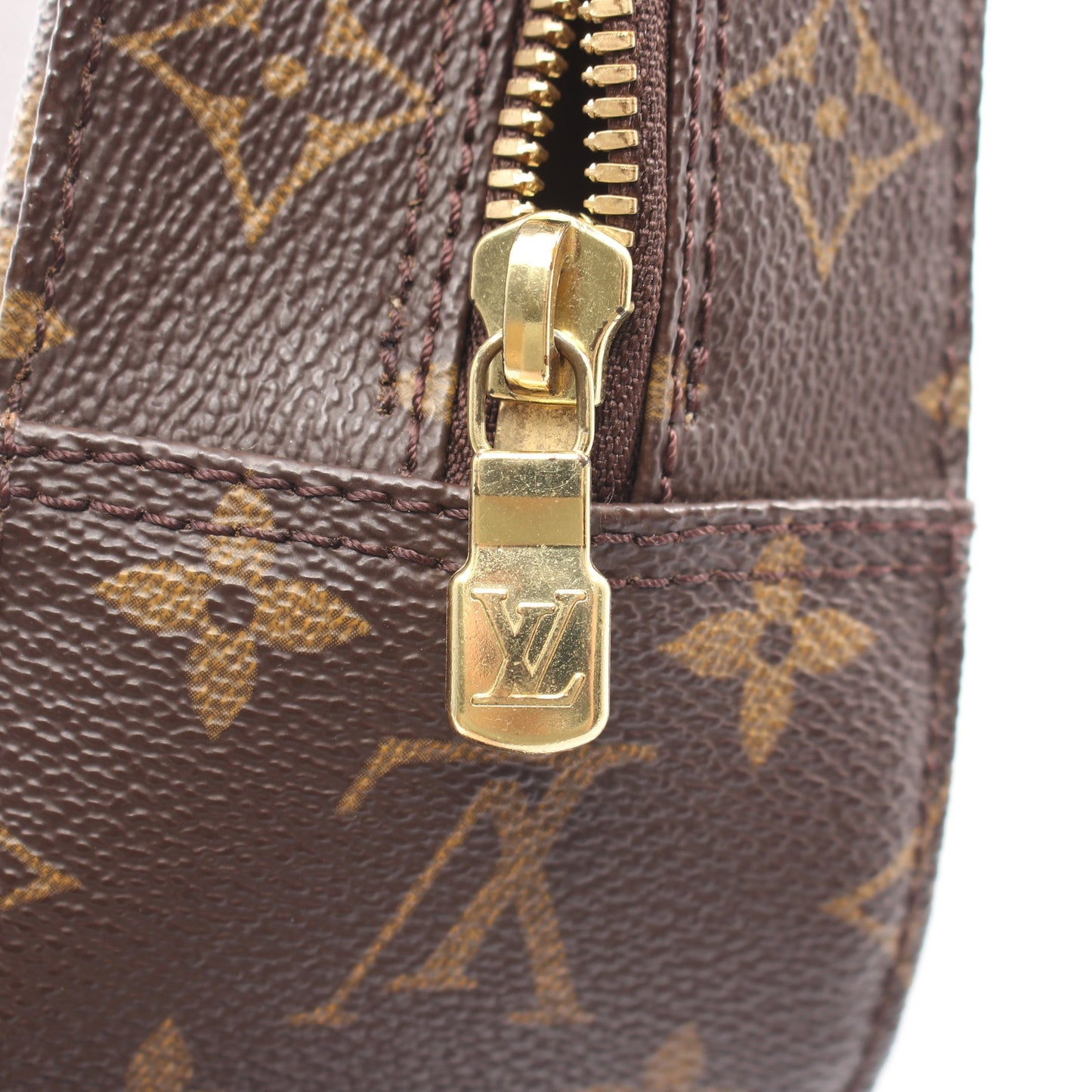 スポンティーニ モノグラム 2WAY ハンドバッグ PVC レザー ブラウン ルイヴィトン バッグ LOUIS VUITTON