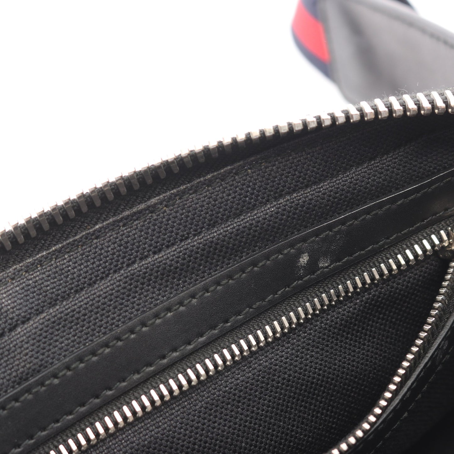 ソフト GGスプリーム シェリーライン ウエストバッグ ボディバッグ PVC レザー ブラック ダークグレー グッチ バッグ GUCCI