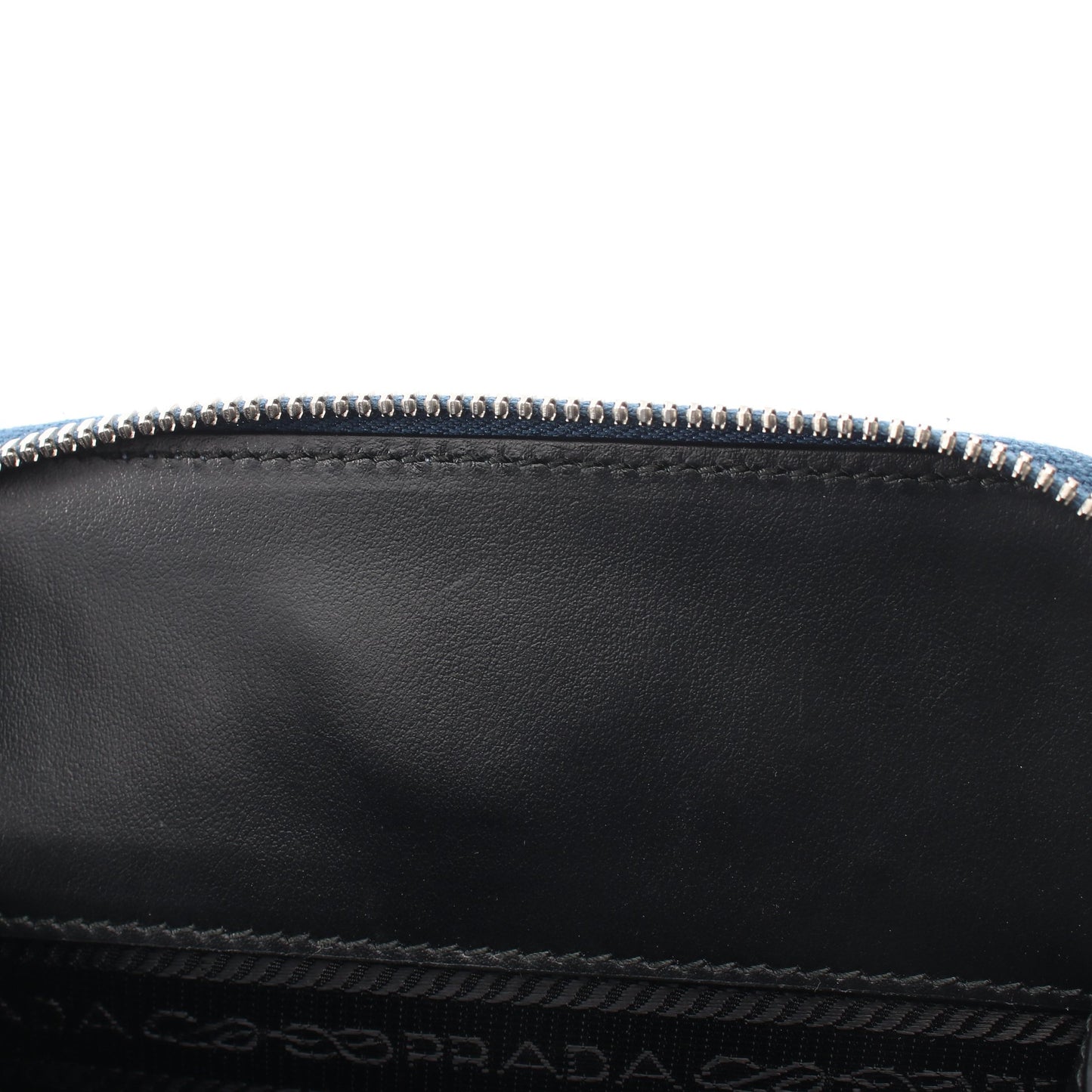 ブリック ボディバッグ サフィアーノレザー ブルー プラダ バッグ PRADA