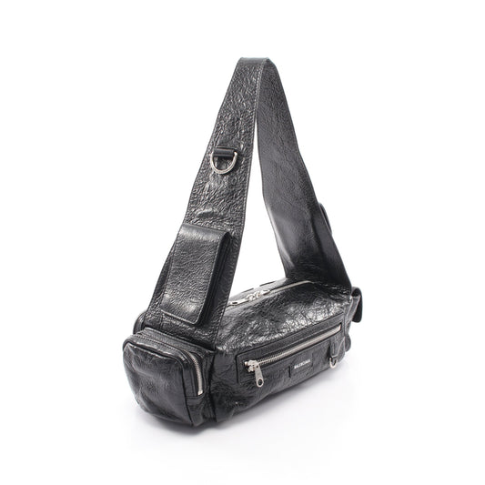 SUPERBUSY SLING BAG XS スーパービジー ショルダーバッグ レザー ブラック バレンシアガ バッグ BALENCIAGA