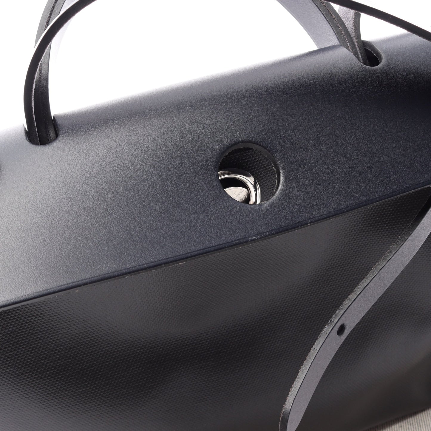 エールバッグジップPM ブルーニュイ 2WAY ハンドバッグ トワルアッシュベルリンヌ ヴァッシュハンター ブラック ネイビー シルバー金具 W刻印 エルメス バッグ HERMES
