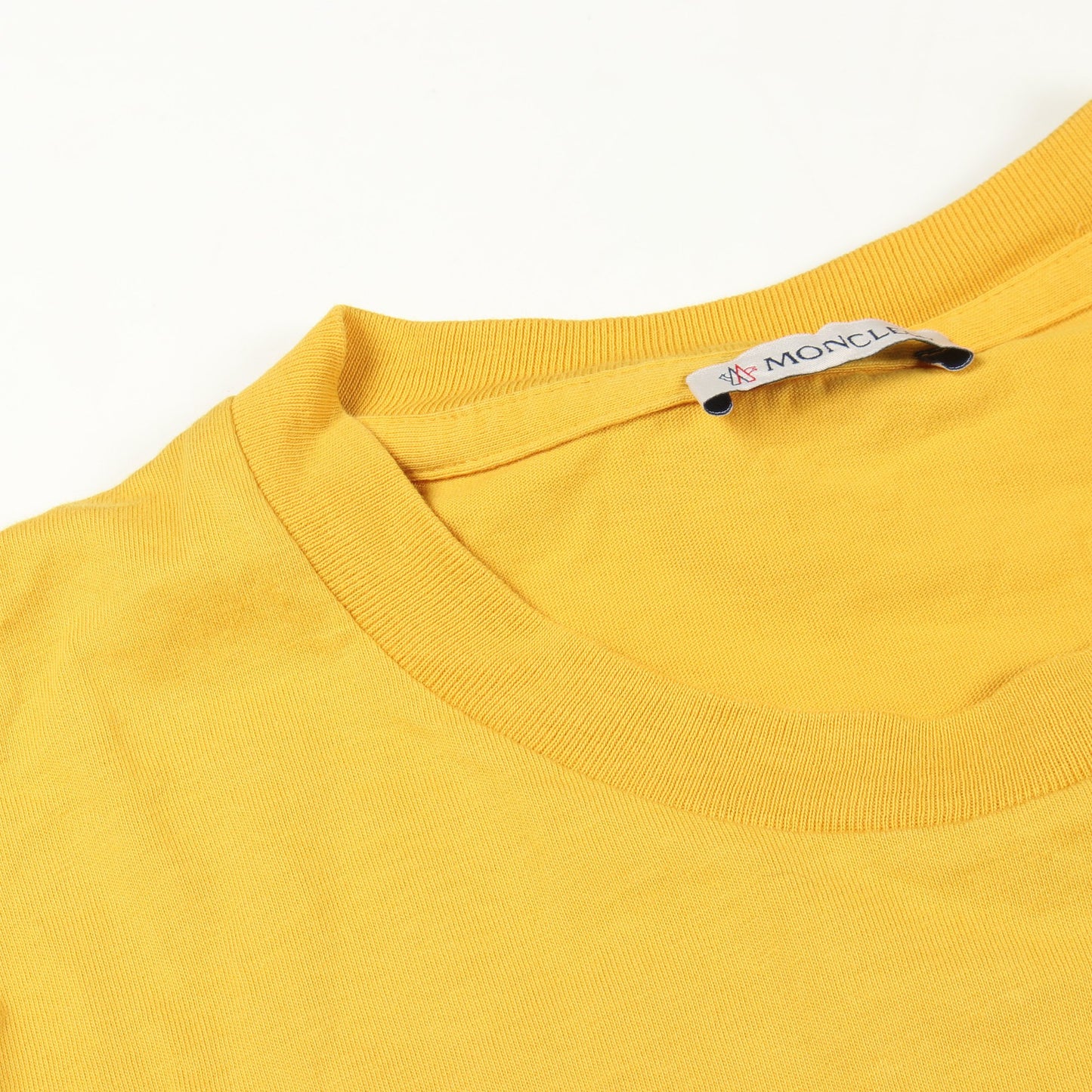 ロゴワッペン クルーネック 半袖Tシャツ コットン イエロー モンクレール